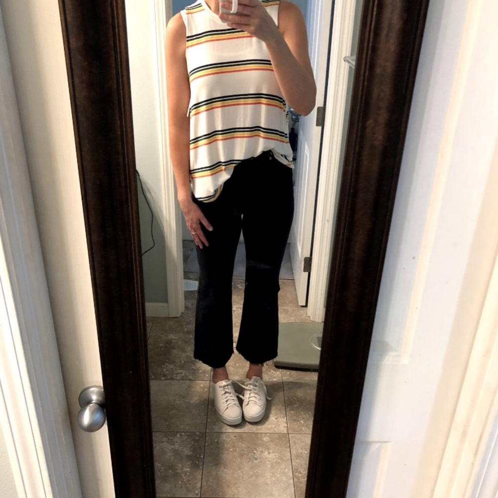 Levi’s rib cage crop flare
